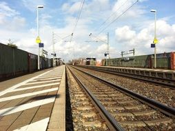 railway rails on a sunny day