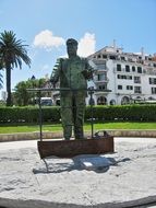 Statue in lisbon on a sunny day