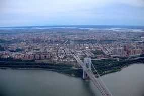 aerial view of George Washington Bridge in New York City