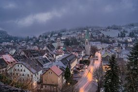 panorama of the winter feldkirch