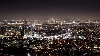 city at night, korea, Seoul