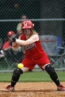 softball player on the field