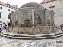 inside of walled city in Dubrovnik