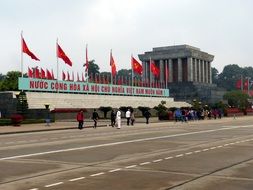 flags on the Ba Dinh square