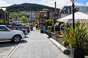 street in the town of Queenstown, New Zealand