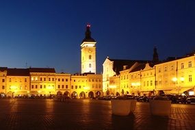 Night in Czech Budejovice