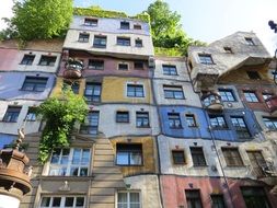 Hundertwasser house in Vienna in Austria