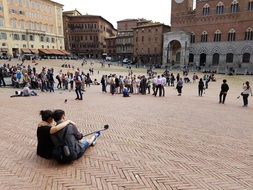 people in the square