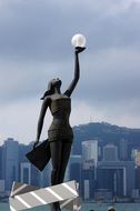 Cityscape of statue in Hong-Kong