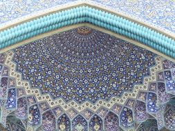 colorful building facade in isfahan
