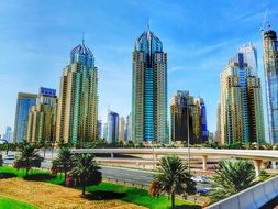 beautiful Dubai skyscrapers