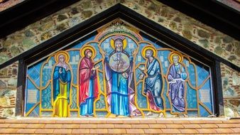 stone built icons of orthodox church in cyprus