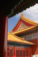 Dragon ornament on roof in Forbidden City, China, Beijing