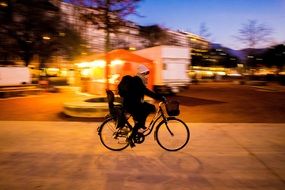 evening bike ride around the city