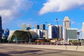 distant view of skyscrapers in singapore