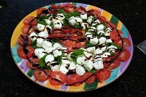 strikingly beautiful Caprese Salad