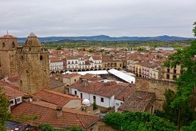 panorama of a mediterranean village, spain