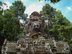 ruins of an ancient Buddhist temple in Cambodia