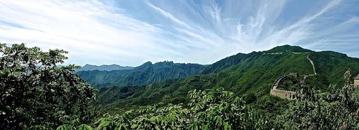 scenic Great Wall Of China