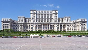 Giant Parliament Palace in Budapest, Romania