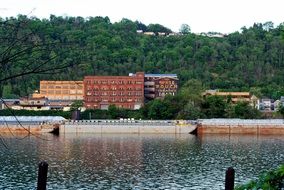 buildings on the river Bank