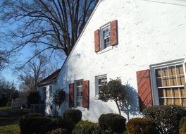 white wall of an apartment building