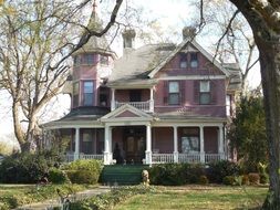 pink victorian housee