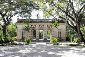 arched gate in a park in miami