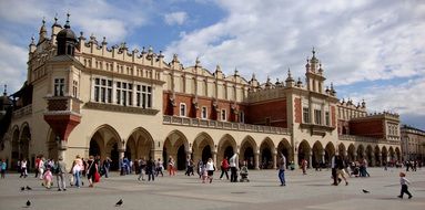 the market place in Krakow, Poland