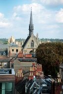 spire on church in city, uk, england, oxford