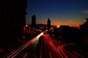 expressway in jinzhou at night