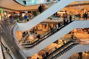 escalator in shopping centre