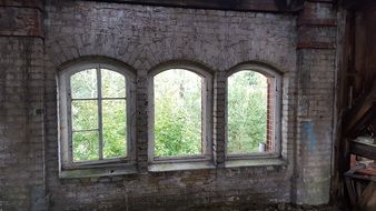 empty windows on an abandoned building