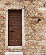 entrance wooden door to the building