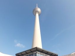 TV tower against the blue sky in Berlin