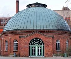 old red brick building with dome, germany, Kassel