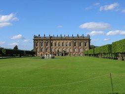 Chatsworth House in beautiful park, uk, england, Derbyshire