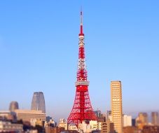 red tv tokyo Tower in city of Japan