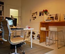 workspace in modern Home Office interior