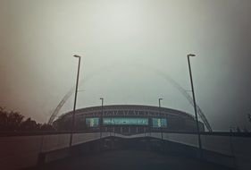 distant view of the wembley stadium in london