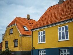 yellow houses in denmark