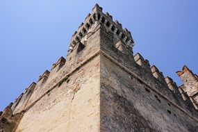 details of knight's castle in sirmione