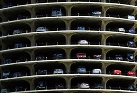 multi-storey parking with cars