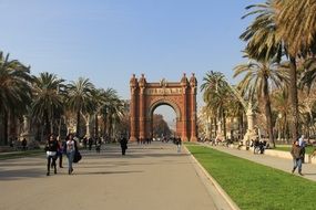 triumphal arch in Barcelona Spain