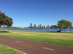 road near the river in australia