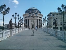 bridge in a city in macedonia