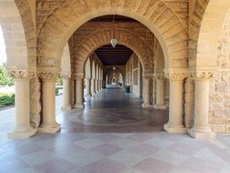 stone arches at Stanford University