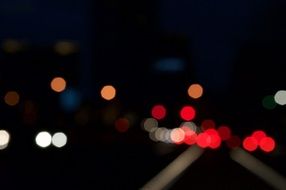 City Lights Bokeh Background