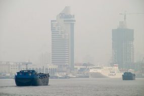 smog over shanghai