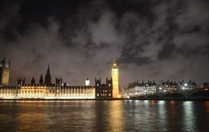 big ben parliament at night